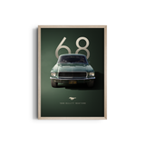 1968 Bullitt Mustang Wall Art