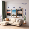 Set of 3 Beautiful Cities (London, Paris, New York) Wall Art