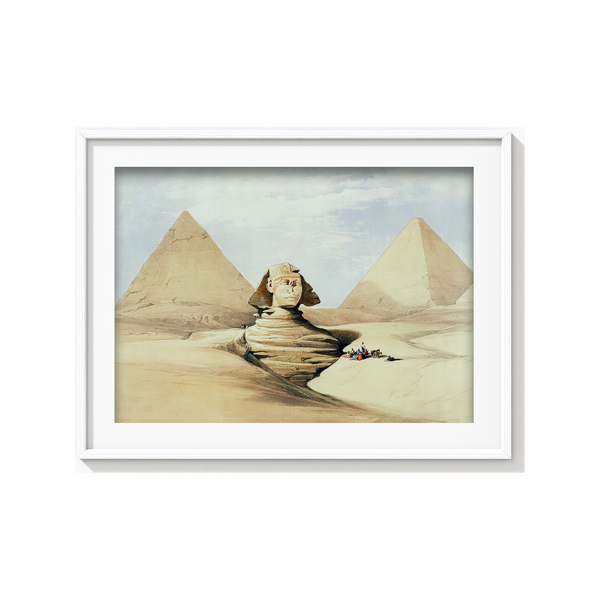 The Great Sphinx Pyramids of Gizeh (Giza) illustration by David Roberts (1796–1864) Landscape Art