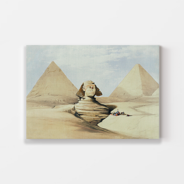 The Great Sphinx Pyramids of Gizeh (Giza) illustration by David Roberts (1796–1864) Landscape Art