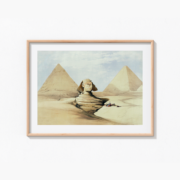 The Great Sphinx Pyramids of Gizeh (Giza) illustration by David Roberts (1796–1864) Landscape Art
