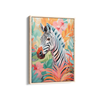 Zebra in Bloom Wall Art