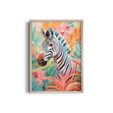 Zebra in Bloom Wall Art