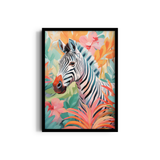Zebra in Bloom Wall Art