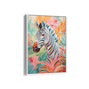 Zebra in Bloom Wall Art