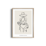 A girl with class Modern Line Wall Art