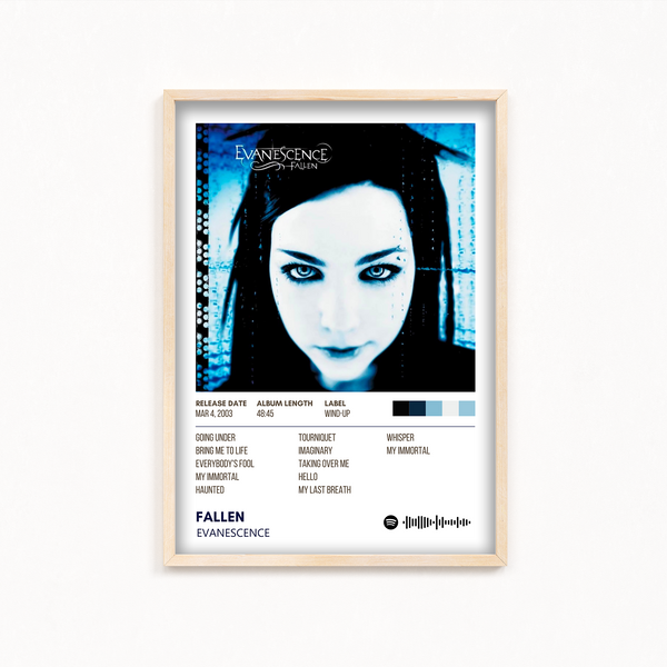 Fallen by Evanescence Album Poster
