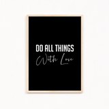 Do all things with love Quote Wall Art