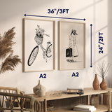 Set of 2 Travel Women Wall Art