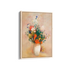Vase of Flowers (Pink Background) (1906) by Odilon Redon Botanical Wall Art