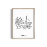 Beautiful Paris Modern Line Wall Art