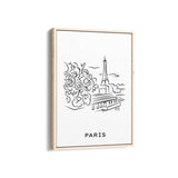 Beautiful Paris Modern Line Wall Art