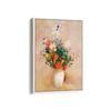 Vase of Flowers (Pink Background) (1906) by Odilon Redon Botanical Wall Art