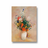 Vase of Flowers (Pink Background) (1906) by Odilon Redon Botanical Wall Art