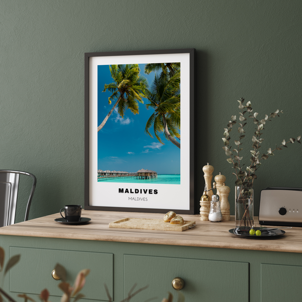 Maldives Colored City Art