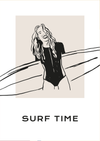 Surf Time Travel Wall Art