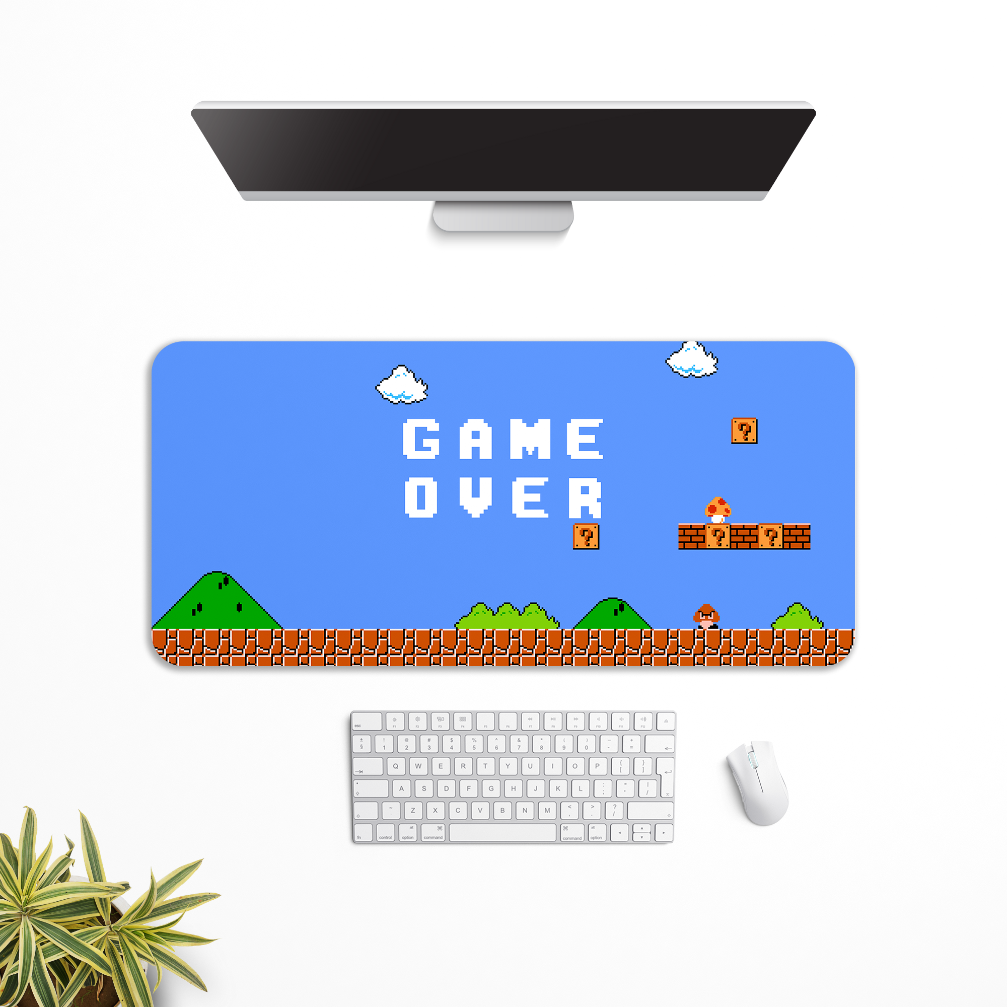 Game over mario style Desk Mat | Desk Pad | Mouse Pad