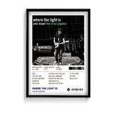Where the light is by John Mayer Album Poster
