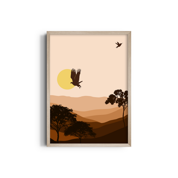 Divine Afternoon Landscape Modern Wall Art