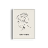 Pretty Lady Modern Line Wall Art