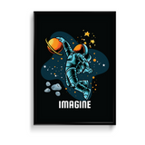 Imagine Astronaut Playing Basketball Wall Art