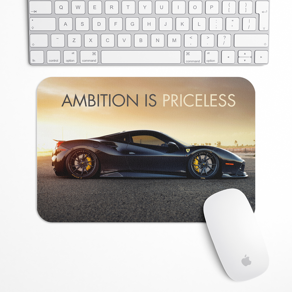 Ambition is priceless - Ferrari 488 GTB Gaming Mouse Pad