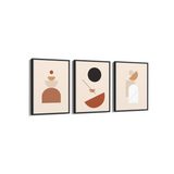 Set of 3 Abstract Geometric Modern Wall Art