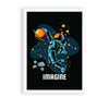 Imagine Astronaut Playing Basketball Wall Art