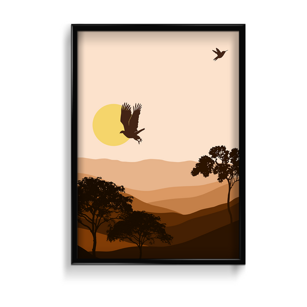 Divine Afternoon Landscape Modern Wall Art