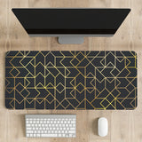 Golden Pattern Desk Mat | Desk Pad | Mouse Pad