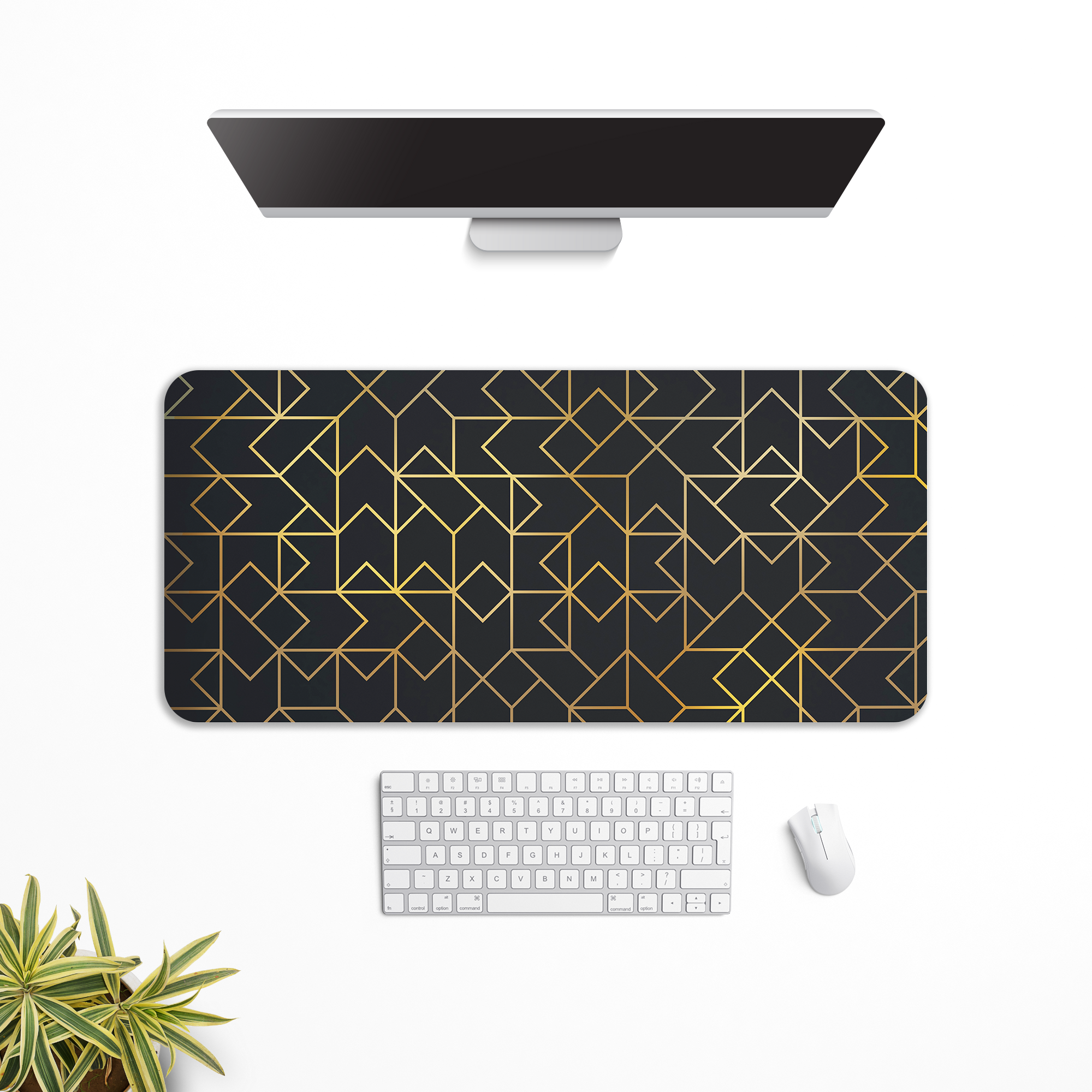 Golden Pattern Desk Mat | Desk Pad | Mouse Pad