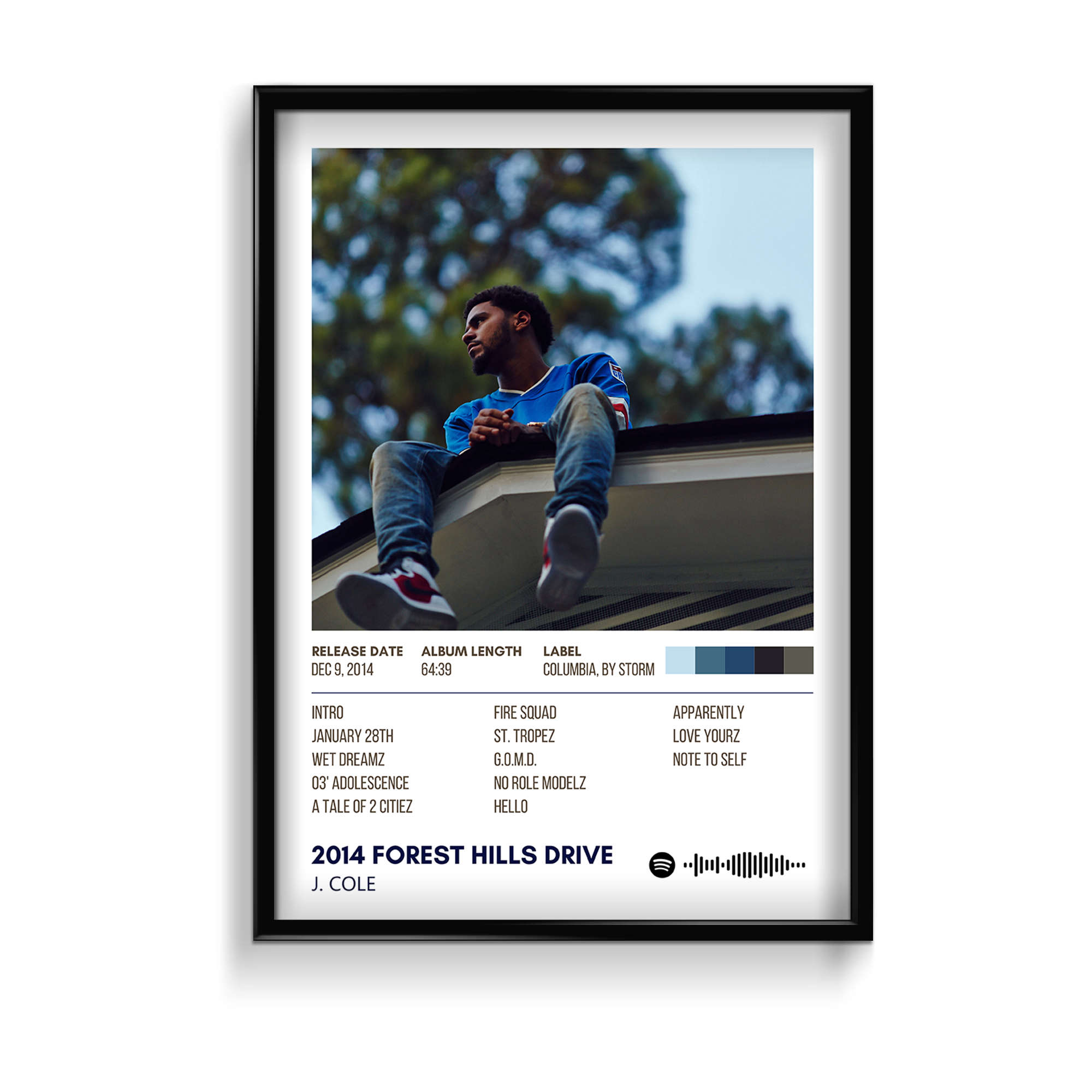 2014 Forest Hills Drive by J. Cole Album Poster
