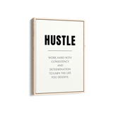 Hustle Quote Wall Art