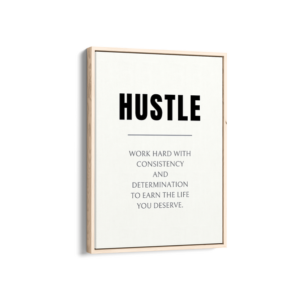 Hustle Quote Wall Art