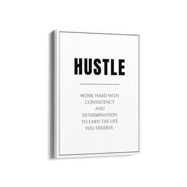 Hustle Quote Wall Art