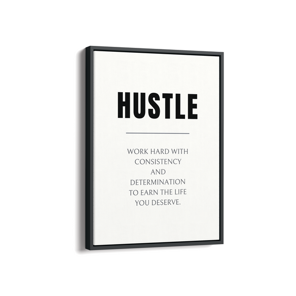 Hustle Quote Wall Art