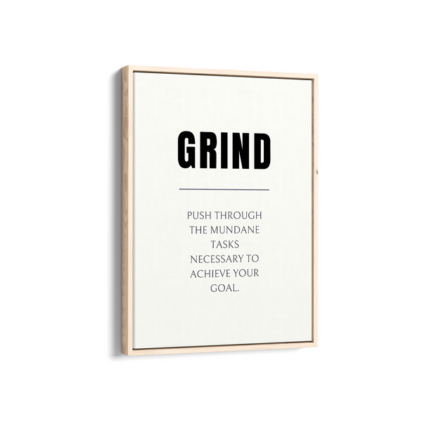 Grind Quote Wall Art