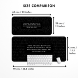 Binary Geek humor Desk Mat | Desk Pad | Mouse Pad