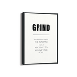 Grind Quote Wall Art