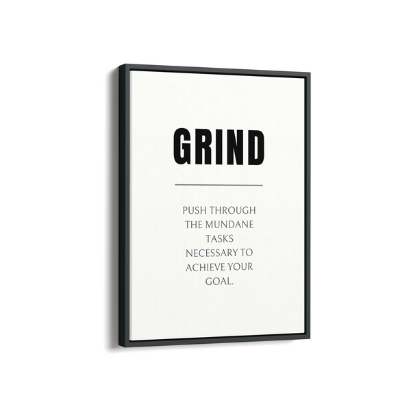 Grind Quote Wall Art