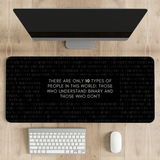 Binary Geek humor Desk Mat | Desk Pad | Mouse Pad