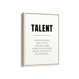 Talent Quote Wall Art