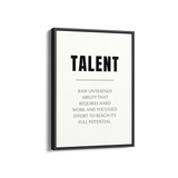 Talent Quote Wall Art