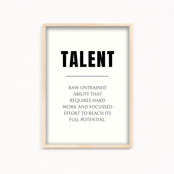 Talent Quote Wall Art