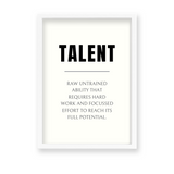 Talent Quote Wall Art