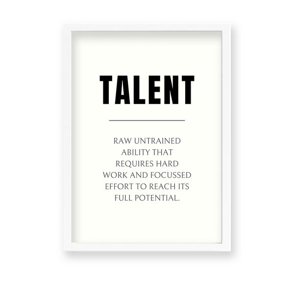 Talent Quote Wall Art