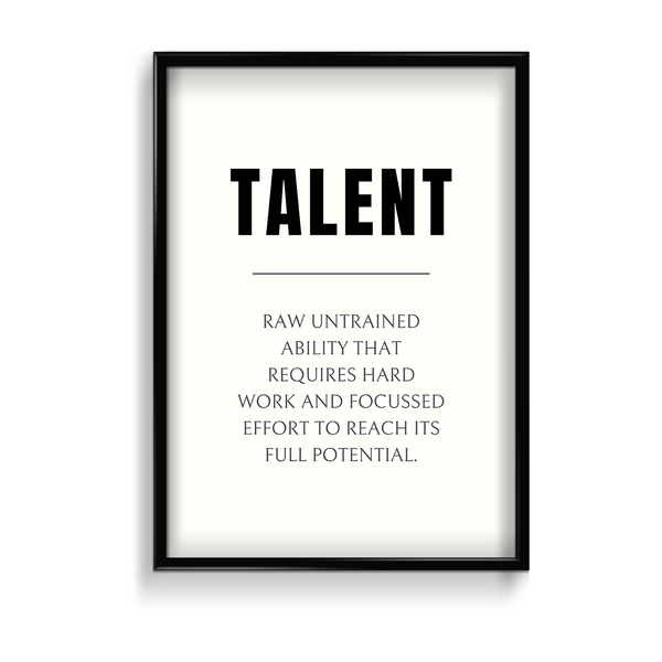 Talent Quote Wall Art