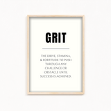 Grit Quote Wall Art