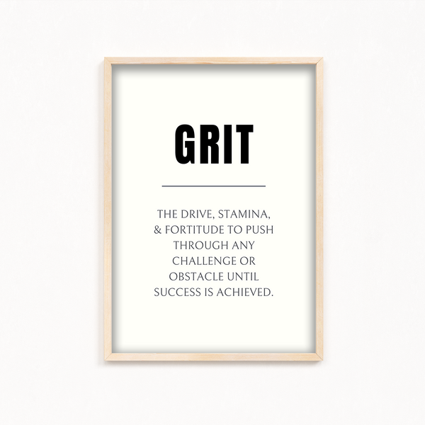 Grit Quote Wall Art