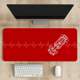 Formula 1 heart beat Desk Mat | Desk Pad | Mouse Pad